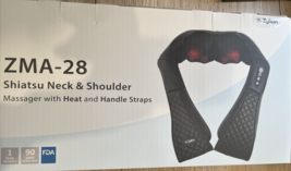 Shiatsu Neck and shoulder Massager w heat &amp; Handle Straps NEW - £31.47 GBP