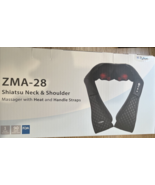 Shiatsu Neck and shoulder Massager w heat &amp; Handle Straps NEW - $39.83