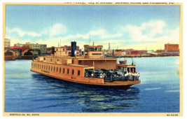 Ferry City of Norfolk between Norfolk &amp; Portsmouth VA Ship Postcard - $9.61