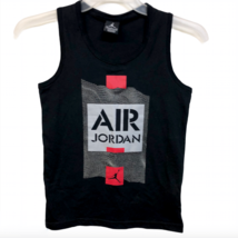 Nike Air Jordan Tank Top Workout Basketball Graphic Medium 10 12 Black White Red - $14.95