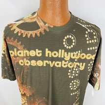 Planet Hollywood Observatory XL All Over Print T Shirt Green Cogs Guitar... - $24.99