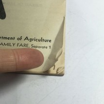 VTG February 1950 USDA Bulletin #1 Family Fare, Separate 1 Nutrition Up To Date - £6.64 GBP