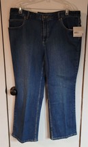 NWT Womens Petites 18P Liz Claiborne Bootcut Distressed Vintage Wash Jeans - £14.79 GBP