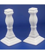 Mikasa French Countryside White Candlestick Holders 7&quot; Pair F9000 SHIPS ... - $38.20 CAD