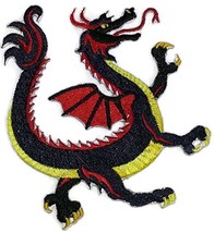 Custom Korean Happy Dragon Embroidered Iron on/Sew Patch [5" * 4.2"] [Made in US - $12.86