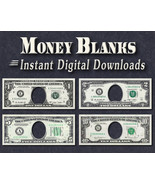 MONEY BLANKS Photoshop Transparent PNG File 1 2 5 10 Dollar Bill Design ... - $55.78 MXN