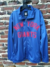 NFL New York Giants Full Zip Medium Weight Windbreaker Jacket Mens XL 100% Poly - $58.41