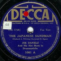Decca 78 #1081 - Joe Daniels Hot Shots in Drumnasticks - &quot;The Japanese Sandman&quot; - £3.91 GBP
