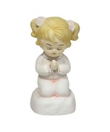Vtg Praying Girl Bisque Porcelain Music Box &quot;What the World Needs Now&quot; M... - £13.83 GBP