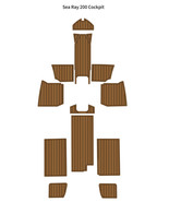 Sea Ray 200 Cockpit Pad Boat EVA Foam Faux Teak Deck Floor Mat Flooring - $889.00 CAD