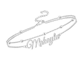 Personalized Name Ankle Bracelet 925 Sterling Silver - $1,154.57 MXN
