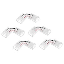 L Shape 2-Pin Led Connectors, 10Mm Wide Solderless Adapter Connector Terminal Ex - $18.99