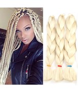 Blonde Jumbo Braids Synthetic Hair Extensions Crochet Braiding 3Pcs 24in... - £11.00 GBP