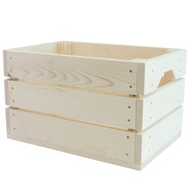 Large Wooden Crate Storage box Fruit storage display with handles - £33.22 GBP
