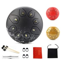 Hsyok Steel Tongue Hand Drum for Outside/Garden, 6 Inches 8 Notes Steel Rain Dru - $29.24