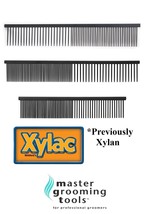 MASTER GROOMING TOOLS XYLAC (Like TEFLON) GREYHOUND STYLE PREMIUM COMB D... - £15.94 GBP