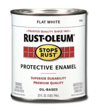Rust-Oleum Protective Enamel Flat White Interior/Exterior Oil Based Paint, 32 Oz - $29.95