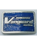 Vintage 1985 Komatsu Vanguard Serie Peltro e Blu Smalto Cintura Fibbia - £16.07 GBP