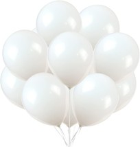 100pcs 12” Inch White Latex Balloon Birthday Party 4th Of July Shower Wedding - £4.74 GBP
