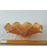 Vintage Imperial Glass Grape Pattern Iridescent Carnival Ruffled Bowl 8 ... - $25.00