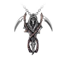 Alchemy Gothic P296  The Reapers Arms Pendant Necklace Angel of Death Fate - £33.67 GBP