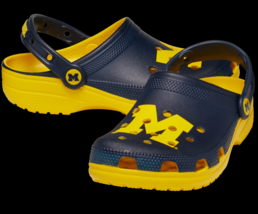 Crocs University Of Michigan Classic Clogs Unisex Men 6 Womens 8 New With Tags - $62.36