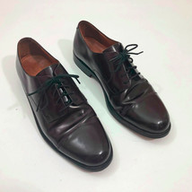 Cole Haan Dark Burgundy Leather Dress Cap Toe Oxford Lace Up US 9D - £23.38 GBP