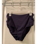 ANNE COLE Convertible High Waist Bikini Bottom Size Large Navy Blue - $38.61 CAD