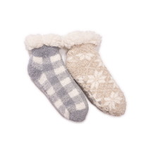 MUK LUKS Women&#39;s Ankle Cabin Socks, 2-Pack One Size Fit Most Color Gray - $19.79