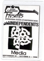 INTERNATIONAL FESTIVAL OF INDEPENDENT MUSIC 1988 PASS MOLSON ROCK TORONT... - £7.12 GBP