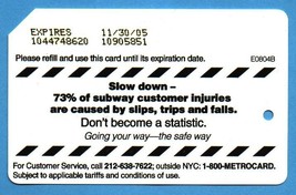 NYC Slow down 73 % statistics Metrocard - $4.99