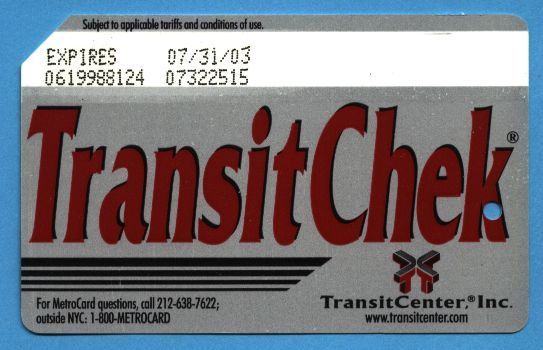 Primary image for NYC TransitChek Metrocard