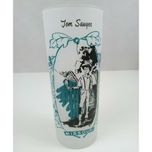 Vintage Collectors Missouri Tom Sawyer Frosted  Tumbler Glass 6.5&quot; - $14.84
