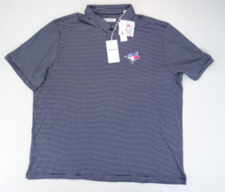 Tommy Bahama Toronto Blue Jays Mens 3XL Polo Shirt Stripe Cotton New MLB - £21.91 GBP