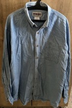 Wrangler Men’s Blue Denim Jean Shirt XXL 100% Cotton - £18.12 GBP
