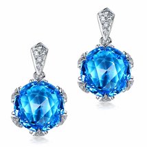 Beatiful Women&#39;s Natural Topaz Gemstone Diamond Polish 14K White Gold We... - $450.79