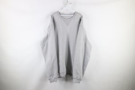 Vtg Carhartt Mens 3XLT Spell Out Heavyweight Crewneck Sweatshirt Heather Gray - $69.25