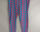 LuLaRoe Tall &amp; Curvy Leggings With Pink &amp; Blue Abstract Designs - $9.69