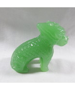 Foo Dog Ch&#39;i Lin Guardians Ming Dynasty Jade Glass 2 3/4&quot; Sitting Frankl... - £17.87 GBP