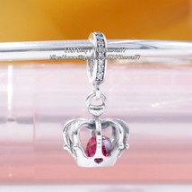 2022 Spring Release 925 Sterling Silver Regal Crown Dangle Charm  - £13.14 GBP