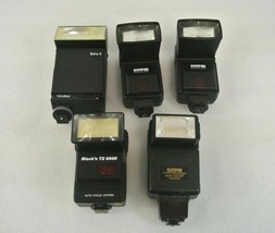 Camera Flash Lot of 5 Sunpak DigiFlash DF92 433AF Rollei Beta 5 Black&#39;s TZ 8500 - £45.60 GBP