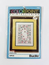 VEGETABLE BASKET Sampler Vintage Bucilla ColorPoint Paint Stitching NEW ... - $9.89