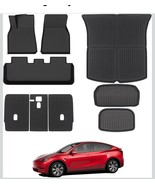 Floor Mats for Tesla Model Y 5 Seater 2020-2025, 9PCS Full Set TPE All W... - $1,411.39 MXN