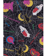 GHOST SPIDER WEB HAUNTED HOUSE HALLOWEEN FABRIC OAKHURST  - £30.36 GBP