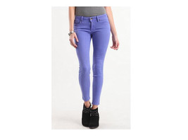 Women&#39;s Jrs Bullhead Black Prem Purple Ankle Skinniest Denim Jeans Size 3 Short  - £21.17 GBP