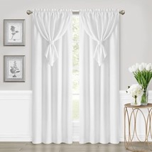 Allegra Window Curtain Panel with Attached Teardrop-Style Valance - 42 Inch - $614.42 MXN