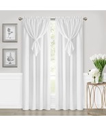 Allegra Window Curtain Panel with Attached Teardrop-Style Valance - 42 Inch - $607.26 MXN