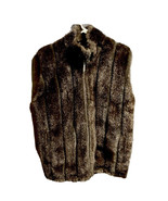 Vintage Duffel Women’s Outdoor Canada Faux Fur Vest Full Zip Size Medium - £23.59 GBP