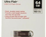 SanDisk Ultra Flair USB 3.0 Flash Drive Sleek, Durable Metal Casing New - $27.71