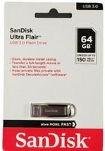 SanDisk Ultra Flair USB 3.0 Flash Drive Sleek, Durable Metal Casing New - £21.78 GBP